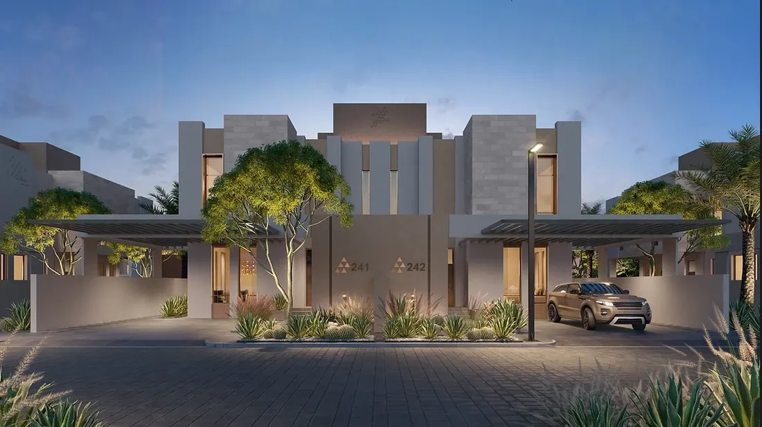 Luxury Villas in Riyadh at nightime
