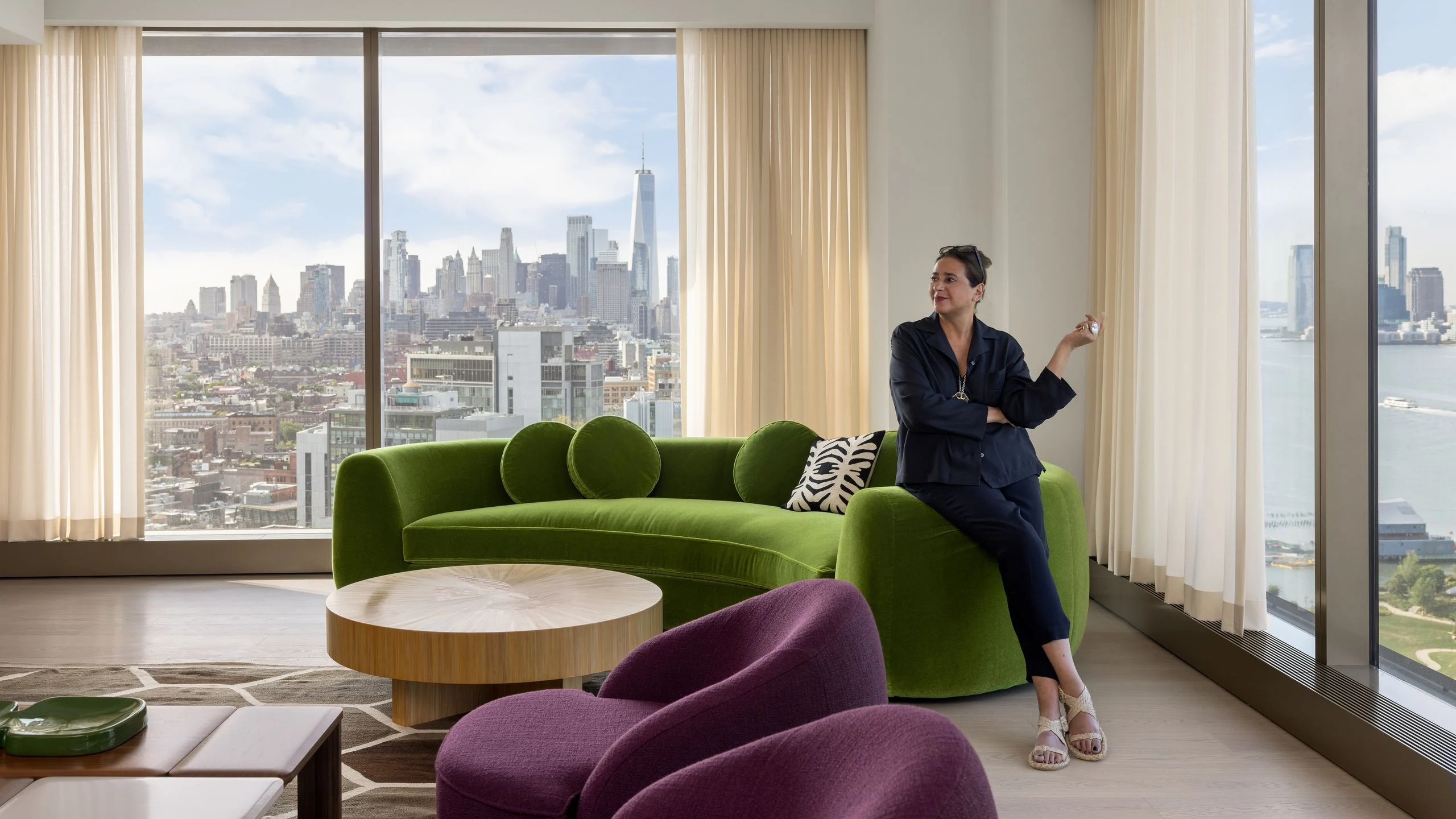 India Mahdavi in her exhibit room