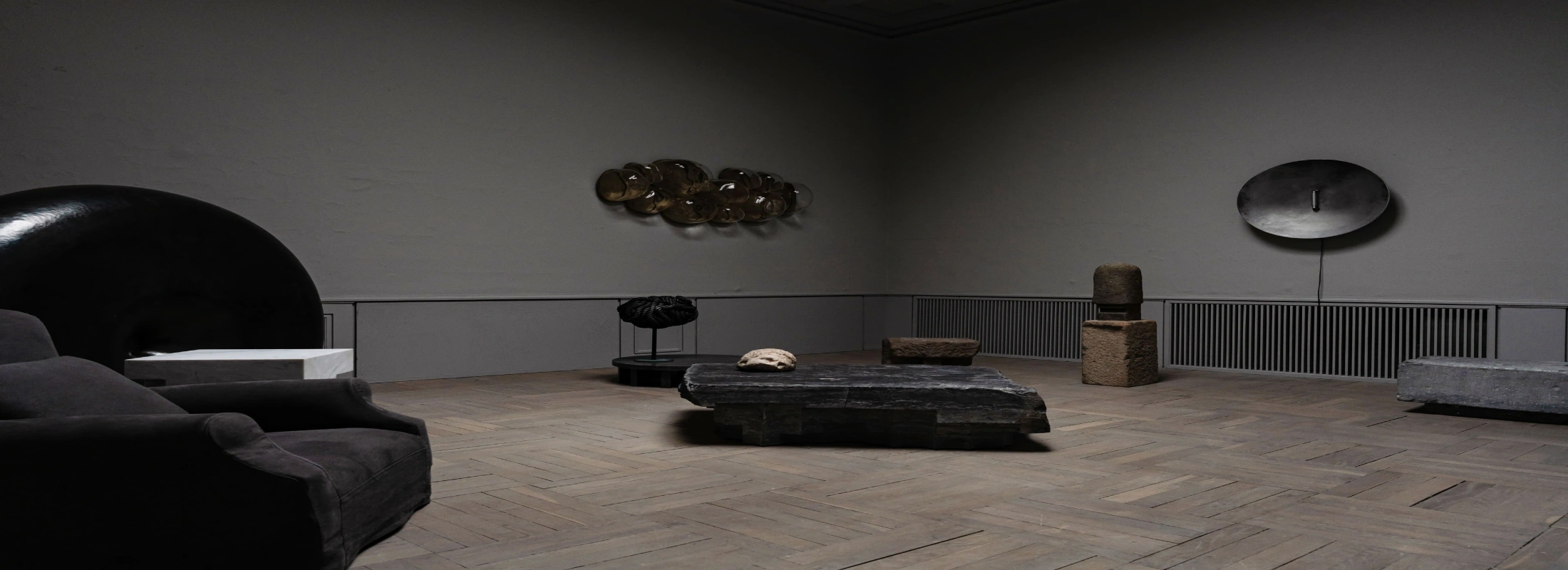 Rick Owens black furniture room
