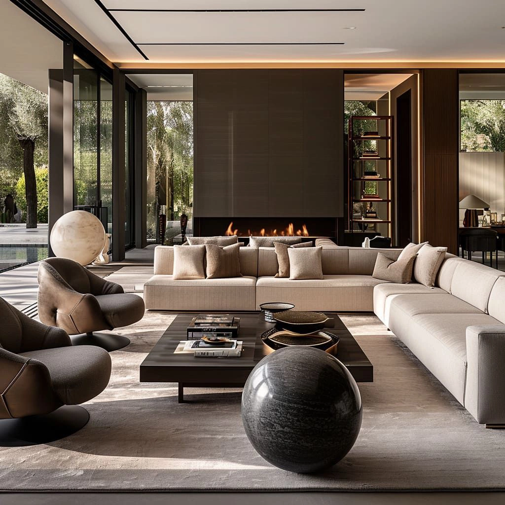 luxury interior design with sustainable materials