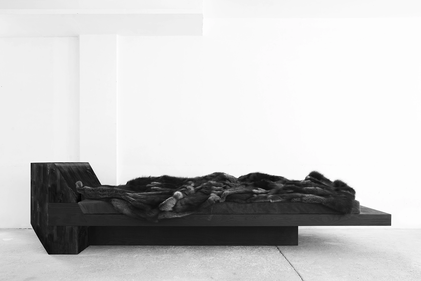 Rick Owens display of one of his beds
