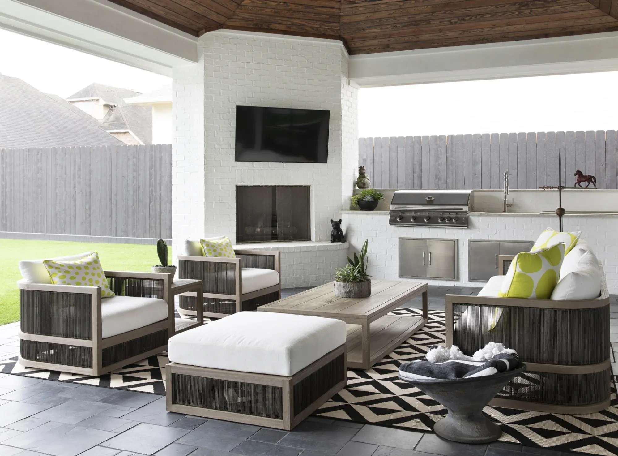 Designer Homes Featuring Iconic Custom Furniture: Outdoor Living and Custom Design