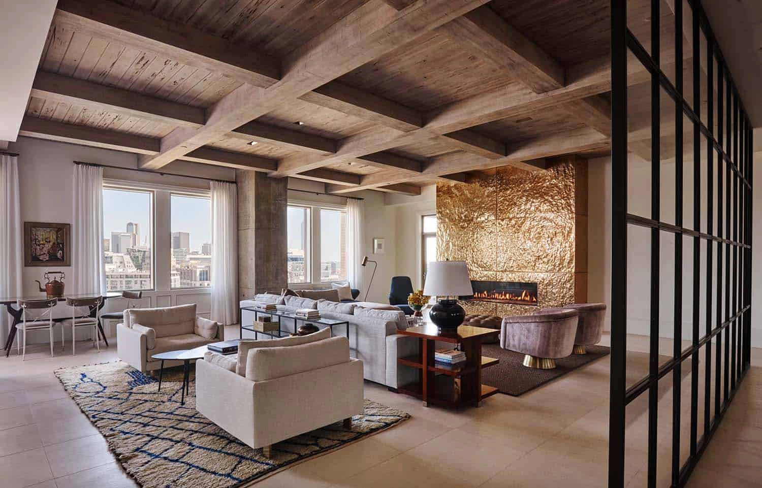 Luxury apartment interior with a studio design and feel.