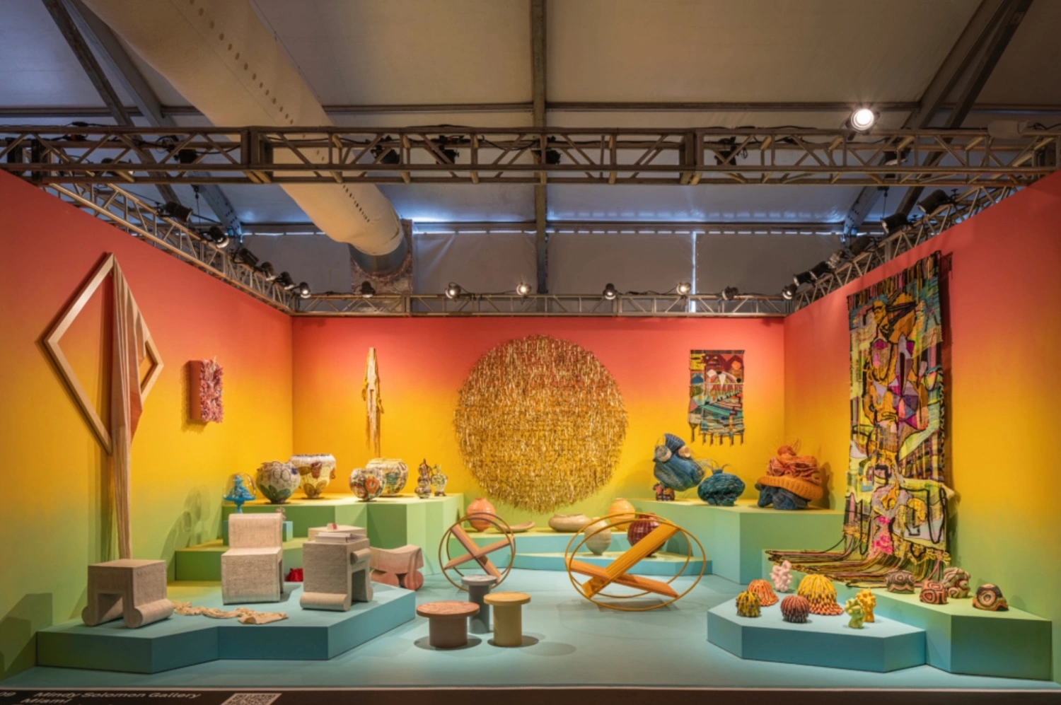 Luxury furniture exhibition stand highlighting Intellectual Property in Contemporary Craft at a global fair.