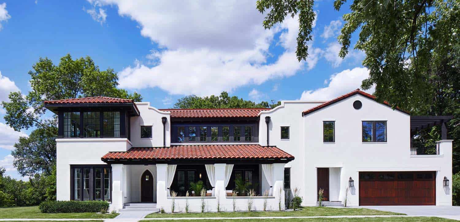 Wideshot view of an architectural property following the Mediterranean modern style.