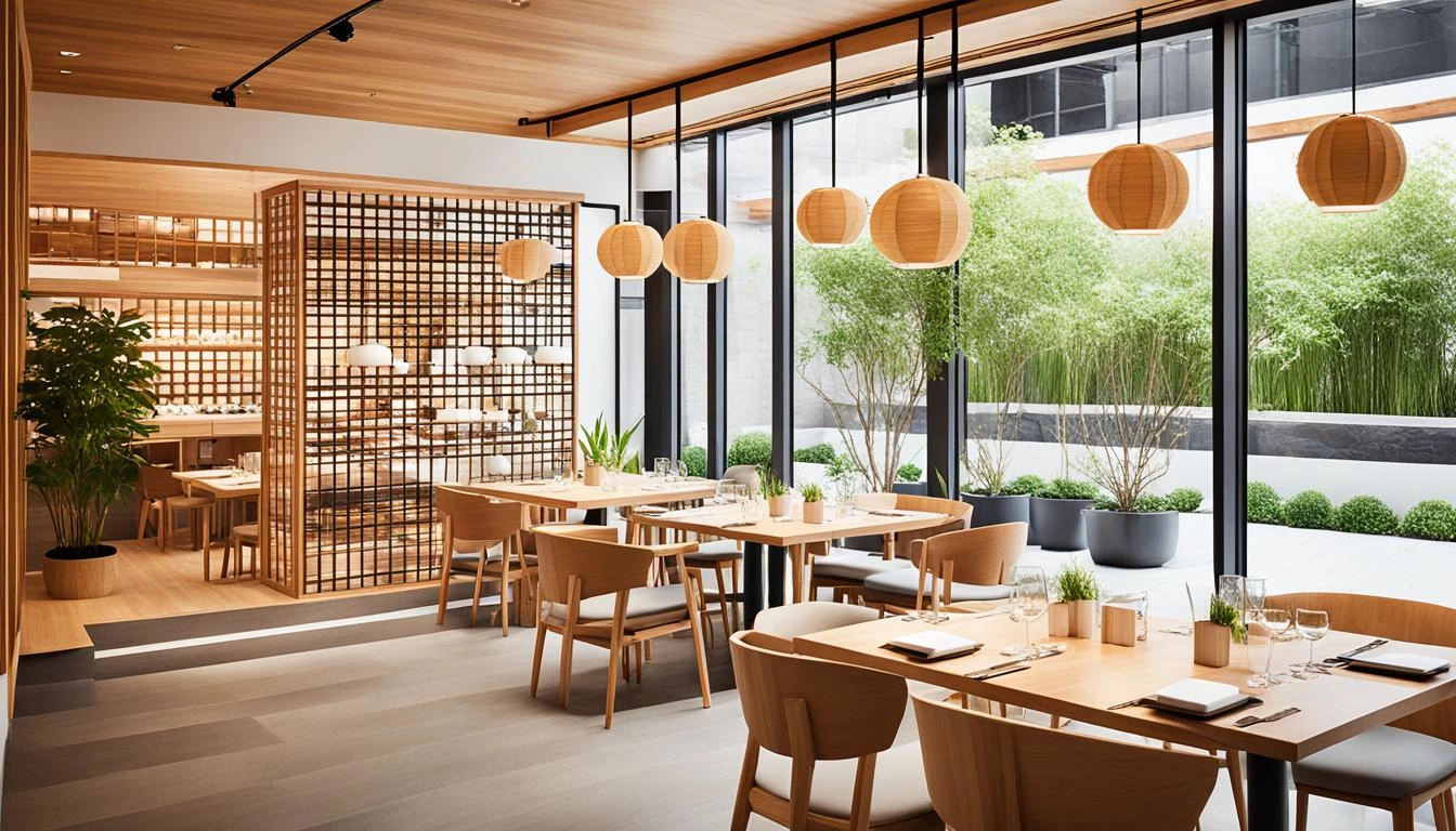 Japandi style hospitality restaurant.